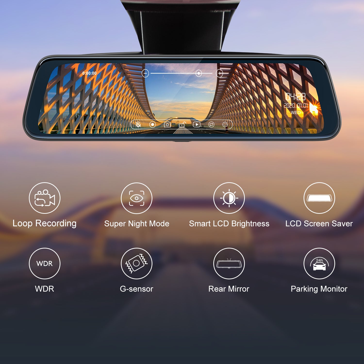 Dual Lens 1080P Mirror Dash Camera CarView 2 – ThiEYE Store