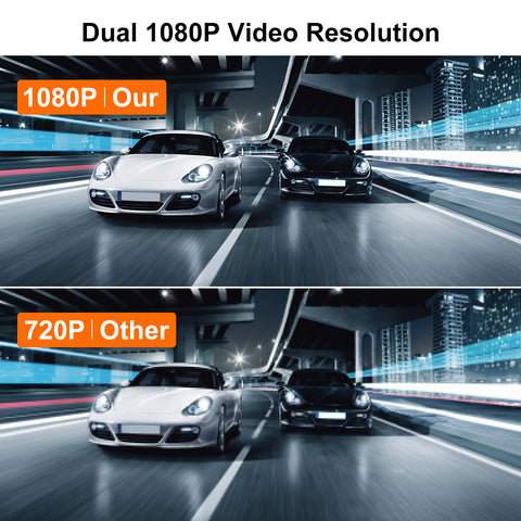 Dual Lens 1080P Mirror Dash Camera CarView 2