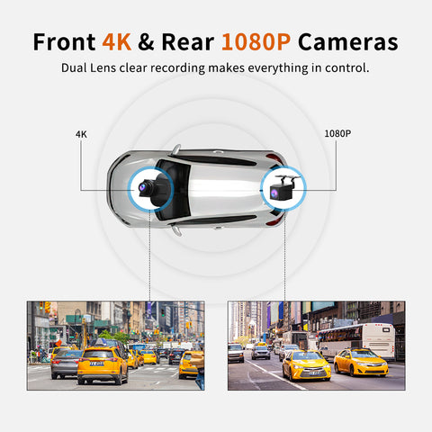 Dual Lens 4K Mirror Dash Camera CarView 4